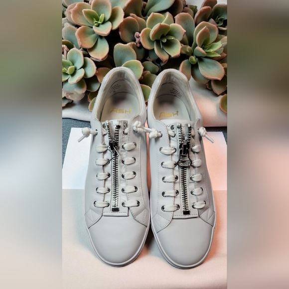 Ash Women's White Zipper Sneakers - Picture 3 of 6